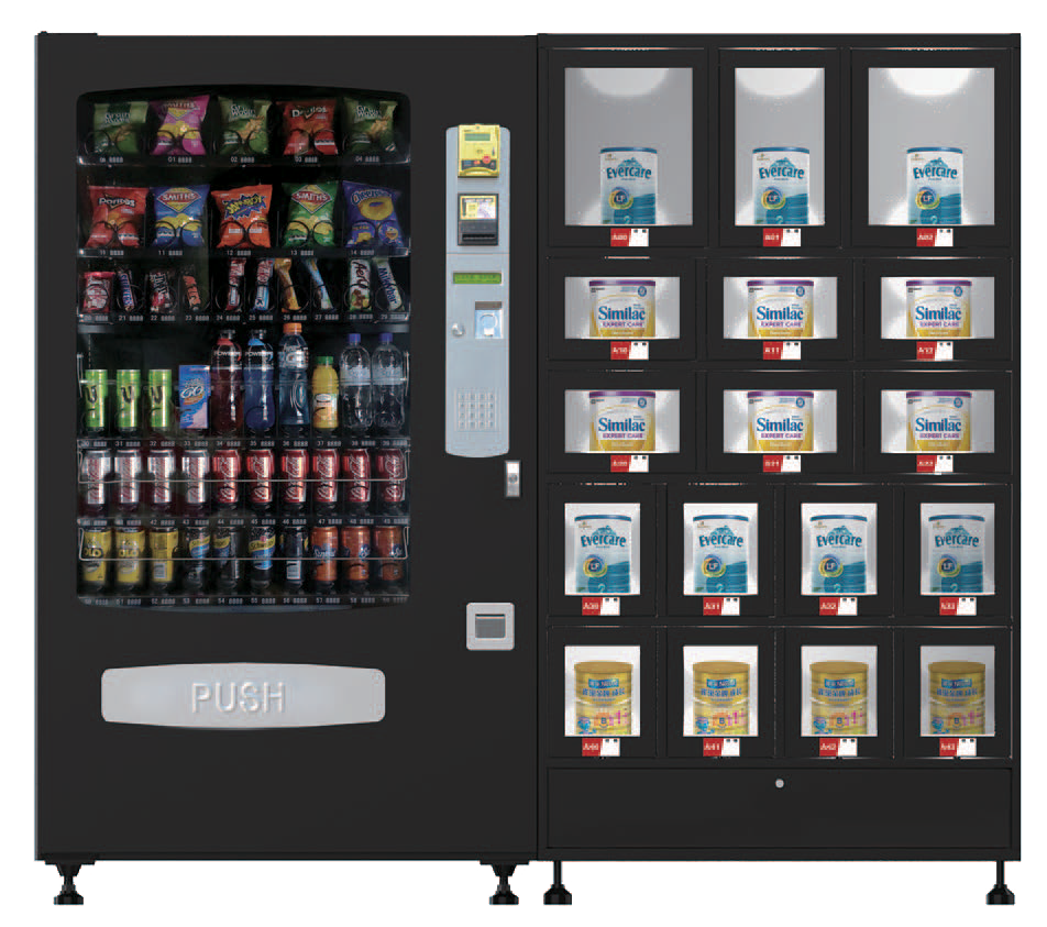 Vending machine locker extensions. Great for hotels, clubs, hospitals,  gyms...